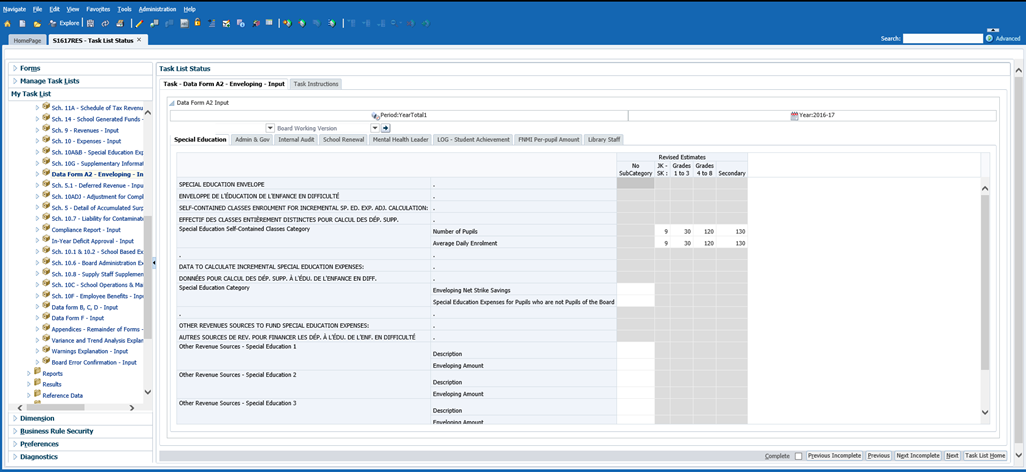 Shows an image of data form A2